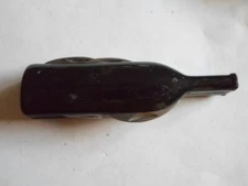 BLACK-SILVER  Wine Bottle Shaped Multi-Tool Corkscrew Opener Pocket Tool