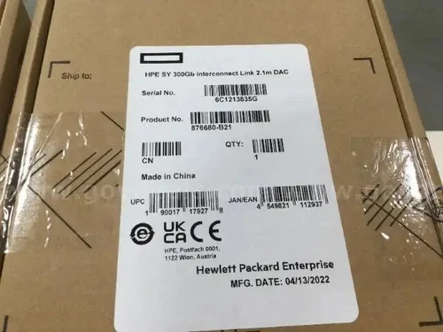 HPE 876680-B21 SY 300GB Interconnect Link 2.1m DAC Cable BRAND NEW SEALED QTY 1