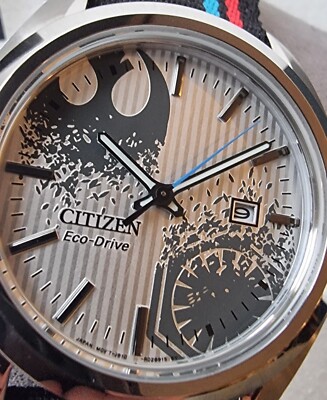 Star Wars Sequel Battle Citizen Eco-Drive AW1438-33W NEW/BOXED YEAR  WARRANTY UK