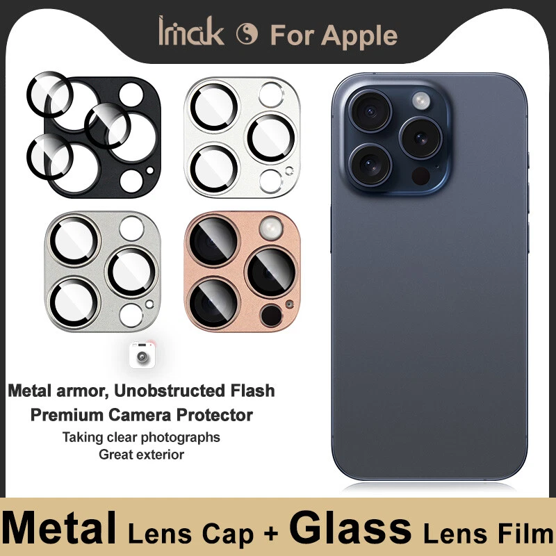 Imak Para Apple iPhone 16 Pro Max Metal Cámara Lente Tapa Protector Vidrio Foto 2 de 4