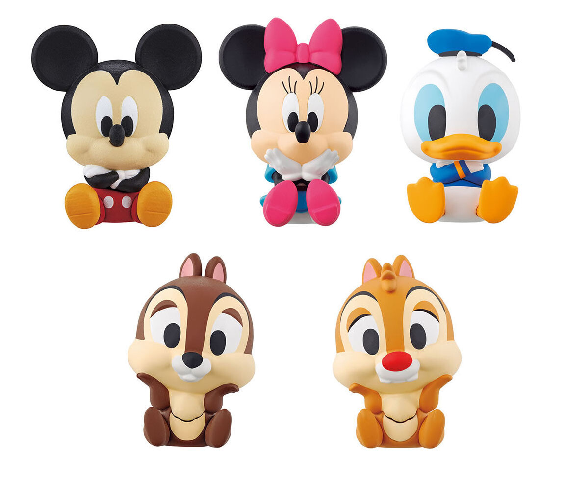 Disney Friends Figure Clip Vol 2 Bandai Gashapon 5-Piece Toy Set
