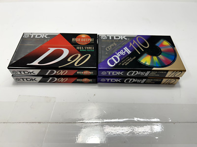 TDK CDing-II 110 High Res Blank Cassette Tape Type II Position + D90 4 Pack