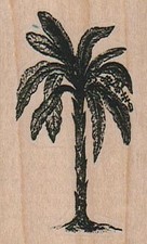 Banana Tree 1 1/2 x 2 1/4" Rubber Stamp, Flower Stamp, Tree Stamp