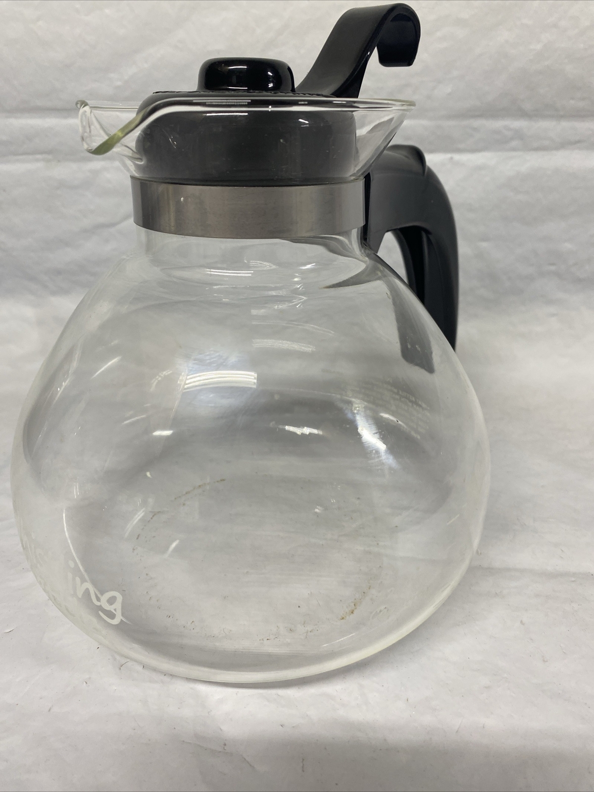 Vintage Medelco Whistling Kettle Carafe Coffee Pot 12 Cups For Stove