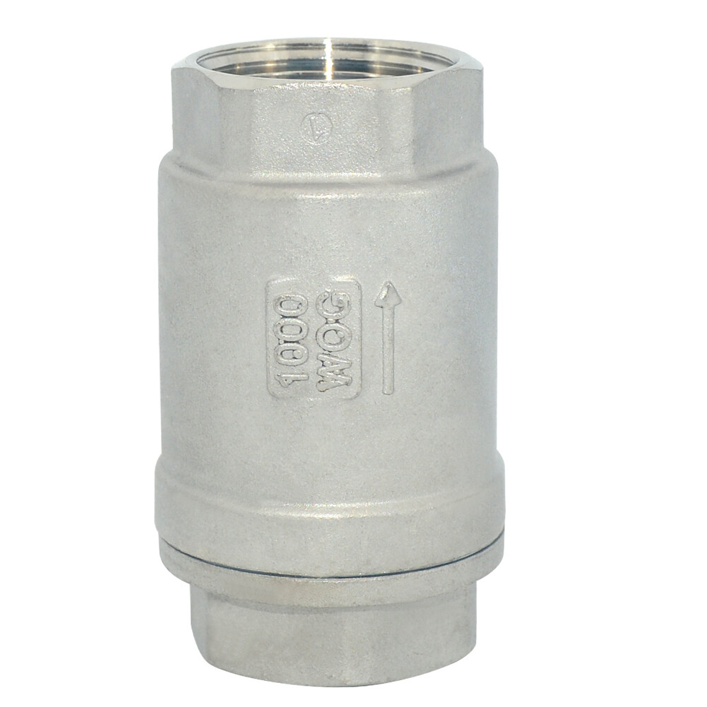1 inch Vertical Check Valve NPT female Threaded Stainless Steel 1000psi