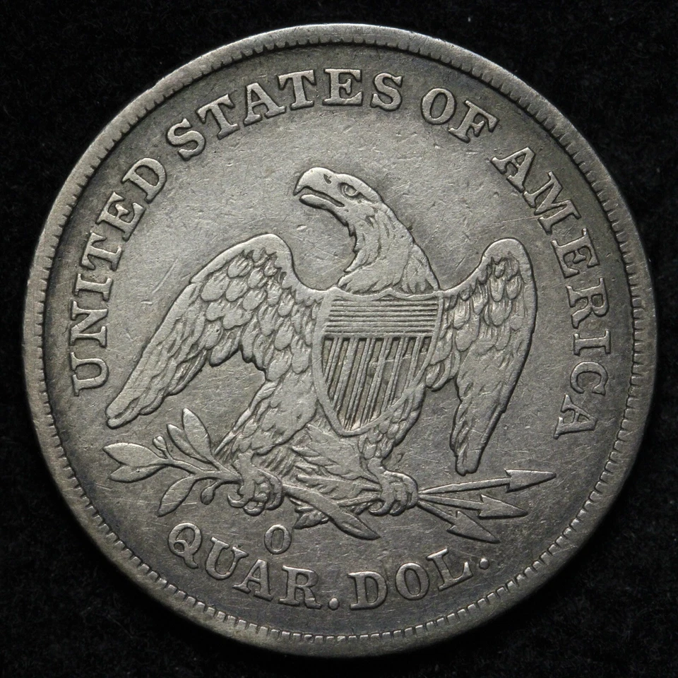 Cuarto de plata libertad sentada 1840-O ND XF E236 TCMR Foto 2 de 2