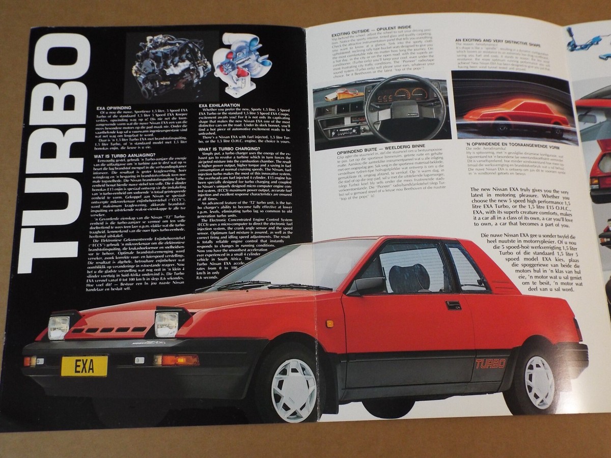 1984 Nissan Langley EXA Turbo original South African foldout