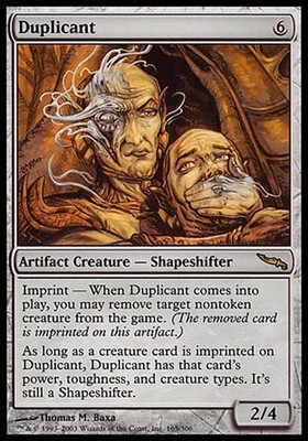 mtg cards with imprint 1x Duplicant Mirrodin MtG Magic Artifact Rare 1 x1 Card Cards