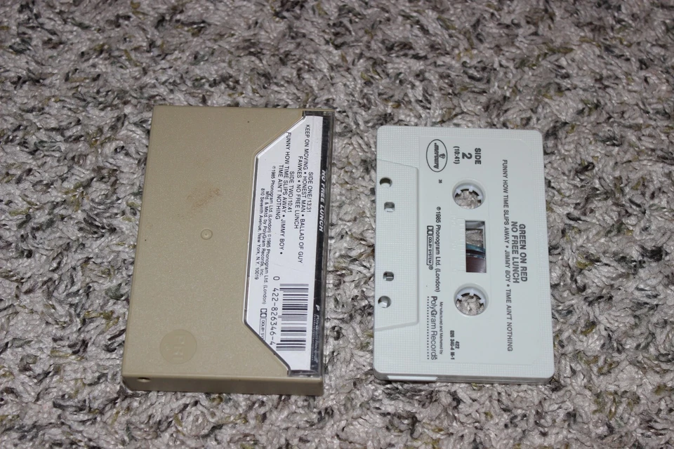 Working Cassette Tape ~ Green On Red No Free Lunch - Image 2 of 3