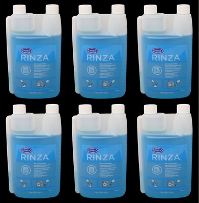 NEW 6-PACK Urnex RINZA Espresso Machine Milk Frother Steam Wand Cleaner 33.6oz