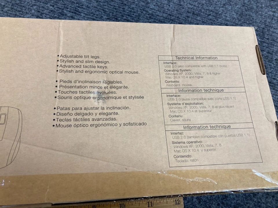 VERBATIM SLIMLINE 99202 CORDED KEYBOARD & MOUSE 1908-494 - NIB, Sealed - - Image 4 of 4