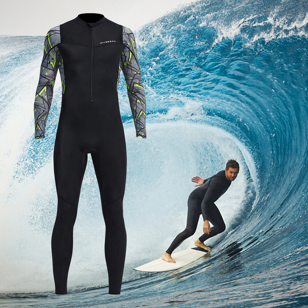  Men Wetsuits Breathable Sunscreen Diving Suit Outdoor Accessories (M