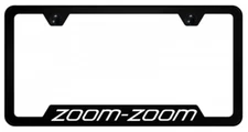 Mazda Zoom-Zoom Logo Polycarbonate Notched License Plate Frame Official Licensed