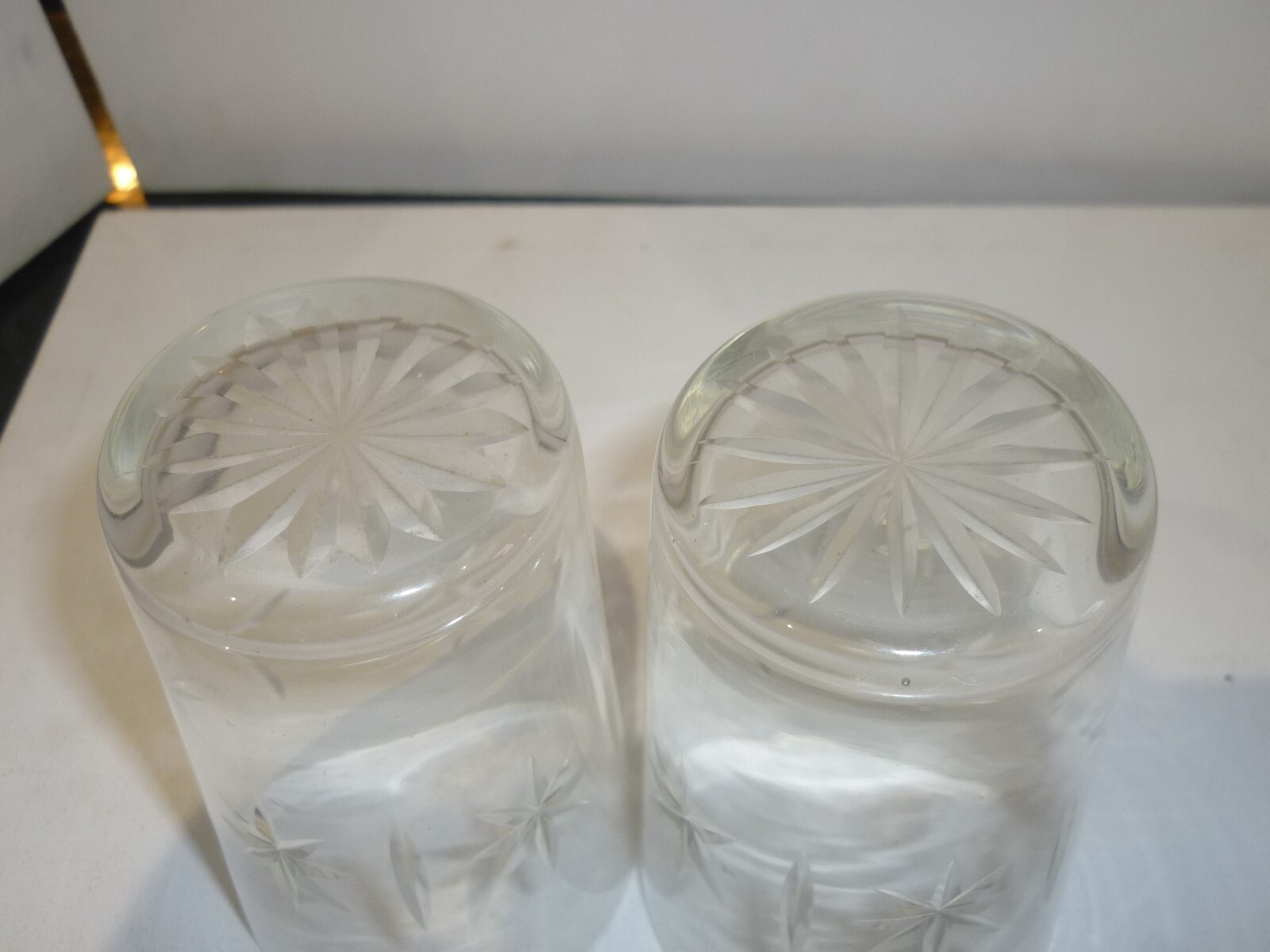 vintage Pair os Star cut glass tumblers eBay