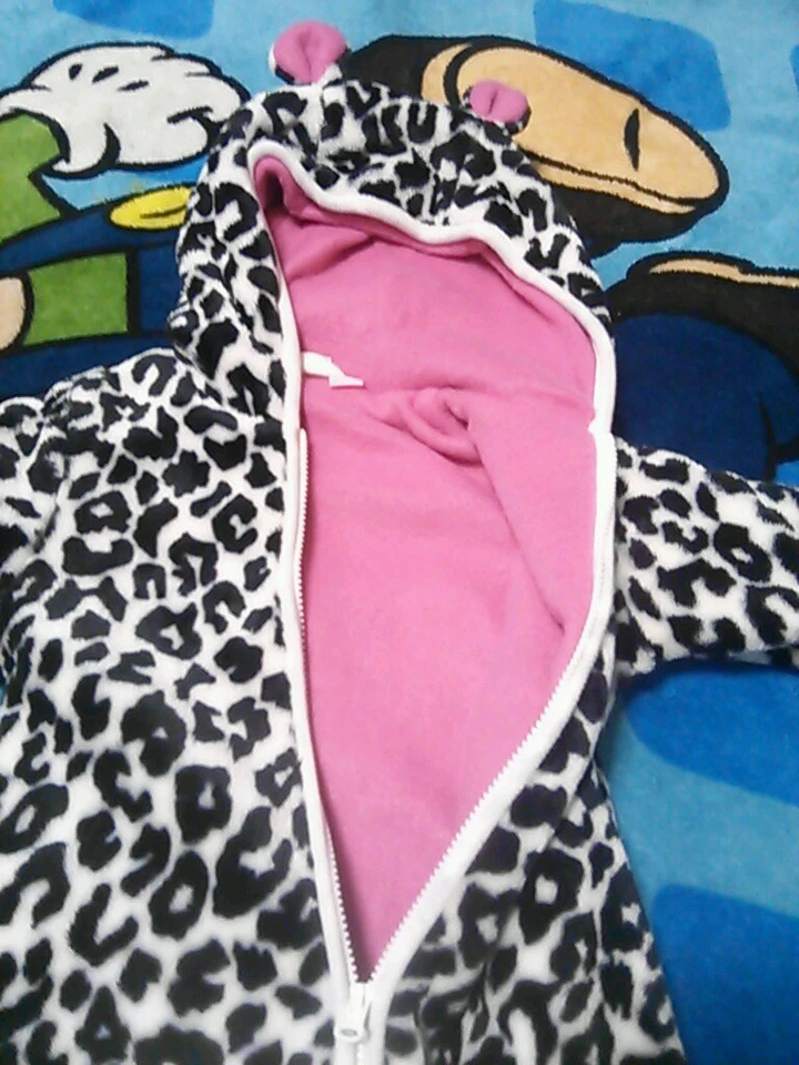 Bebé Leopardo de las Nieves Disfraz Infantil Bunting Envoltura Halloween Vestido Elegante 6 Meses Foto 2 de 3