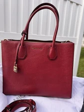 Michael Kors Mercer, Red Peebled Leather