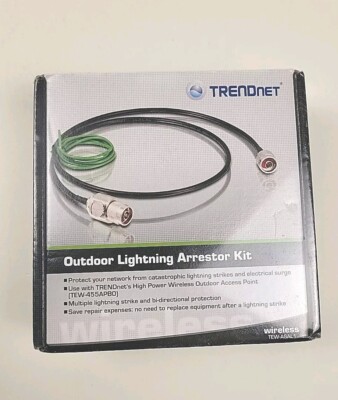 Trendnet TEW-ASAL1 WiFi Antenna Lightning Arrestor Kit Outdoor NIB