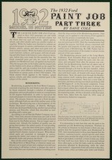 Ford 1932 Paint Part 3 Bonderizing Process Vintage Pictorial Article 1979 Ford 1932 Paint Part 3 Bonderizing Process Vintage Pictorial Article 1979