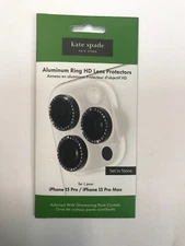Kate Spade Ring Lens Protectors for iPhone 15 pro/15 pro max  Set-in-Stone Black