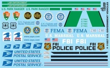 Gofer Racing Decals 11057 1/24 Decals - US Government Vehicles