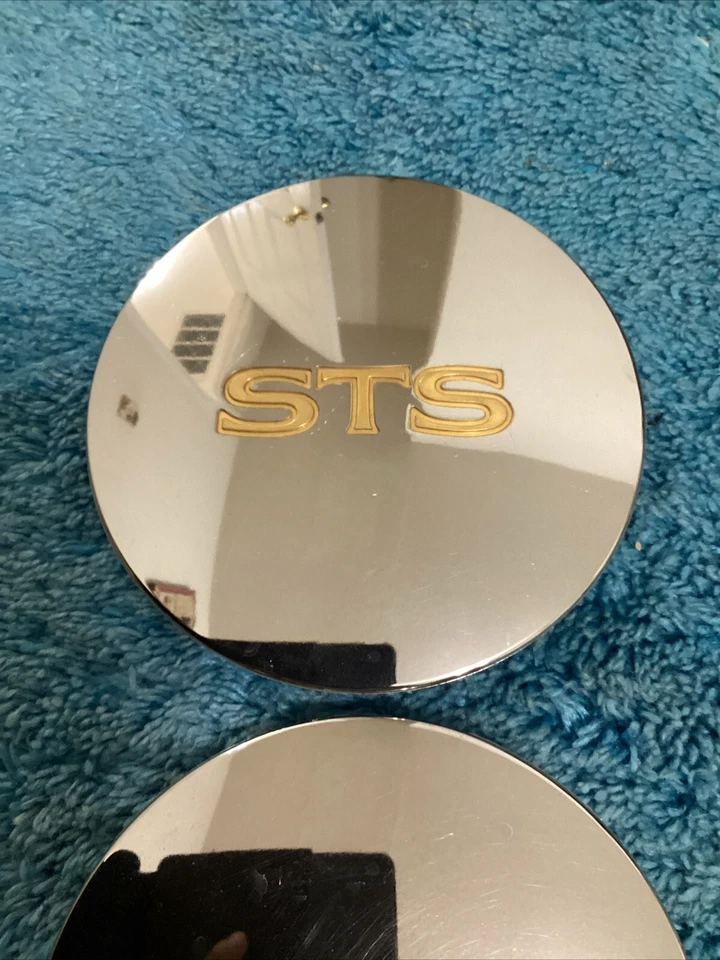 Cadillac Seville Eldorado STS tampa central de roda OEM acabamento cromado 3544650 1 peça - Imagem 2 de 4