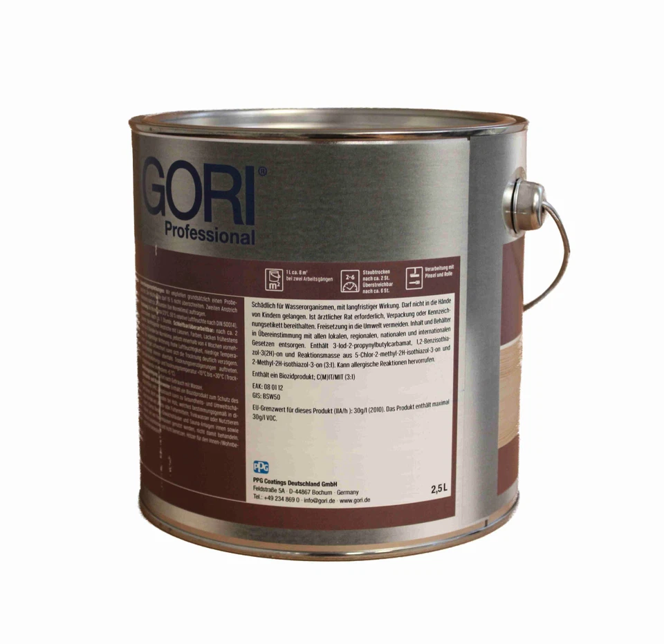 GORI 17 Imprägniergrund 2,5L Holzschutz Bläueschutz Schimmelschutz Wasserbasis - Bild 4 von 4