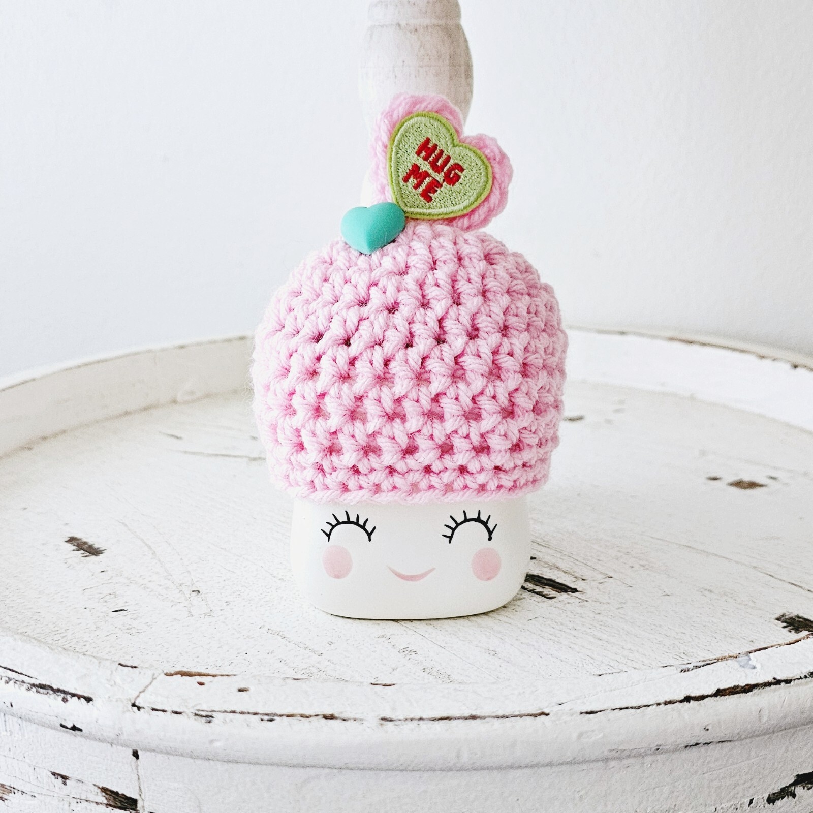 Valentine's Day Decor Conversation Hearts Marshmallow Mug Hat Tiered Tray Decor