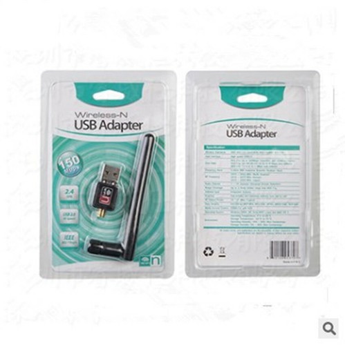 150 Mbps Wireless USB WiFi Network Adapter LAN Card w/Antenna 802.11N For PC - Picture 4 of 5