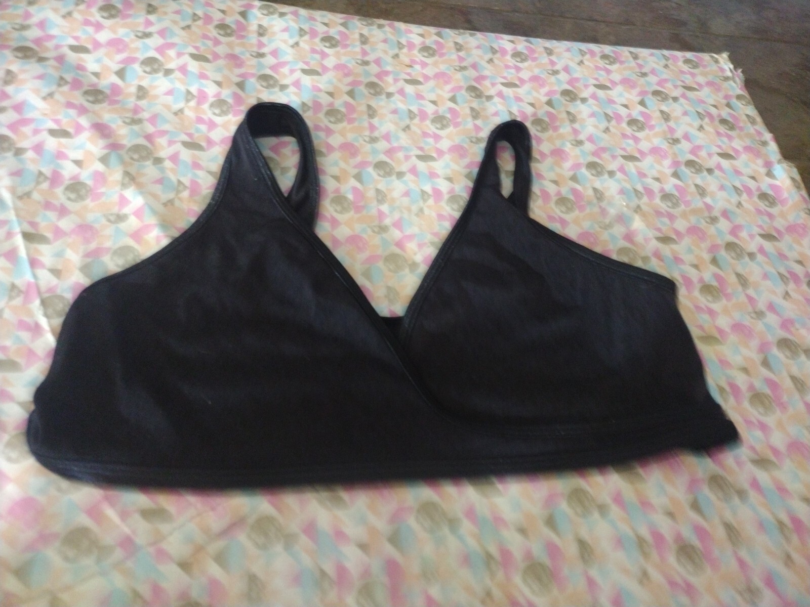 Vanity Fair Womens Black Wire Free Bra Comfort Fit Size XL