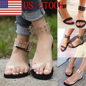 clear buckle sandals