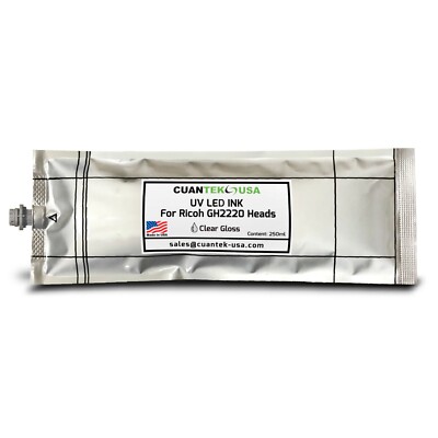 UV Curable VARNISH GLOSS for Printers w/ RICOH GH2220 heads 250ml Bag -USA MADE