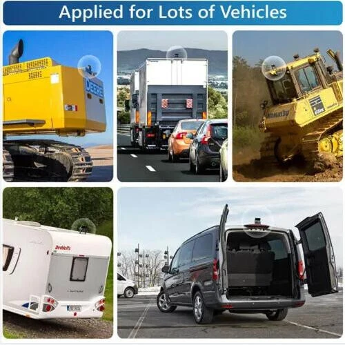 12V-24V 4PIN Truck Caravan IR Rear View Reverse Backup Camera + 5" Car Monitor - Image 2 of 4