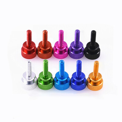 Knurled Thumbscrews Flat High Type M4 6-20mm Aluminum Alloy for Computer Case