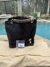 Louis Vuitton Whisper Gm Kohl Embossed Monogram Suede Snakeskin. Limited
