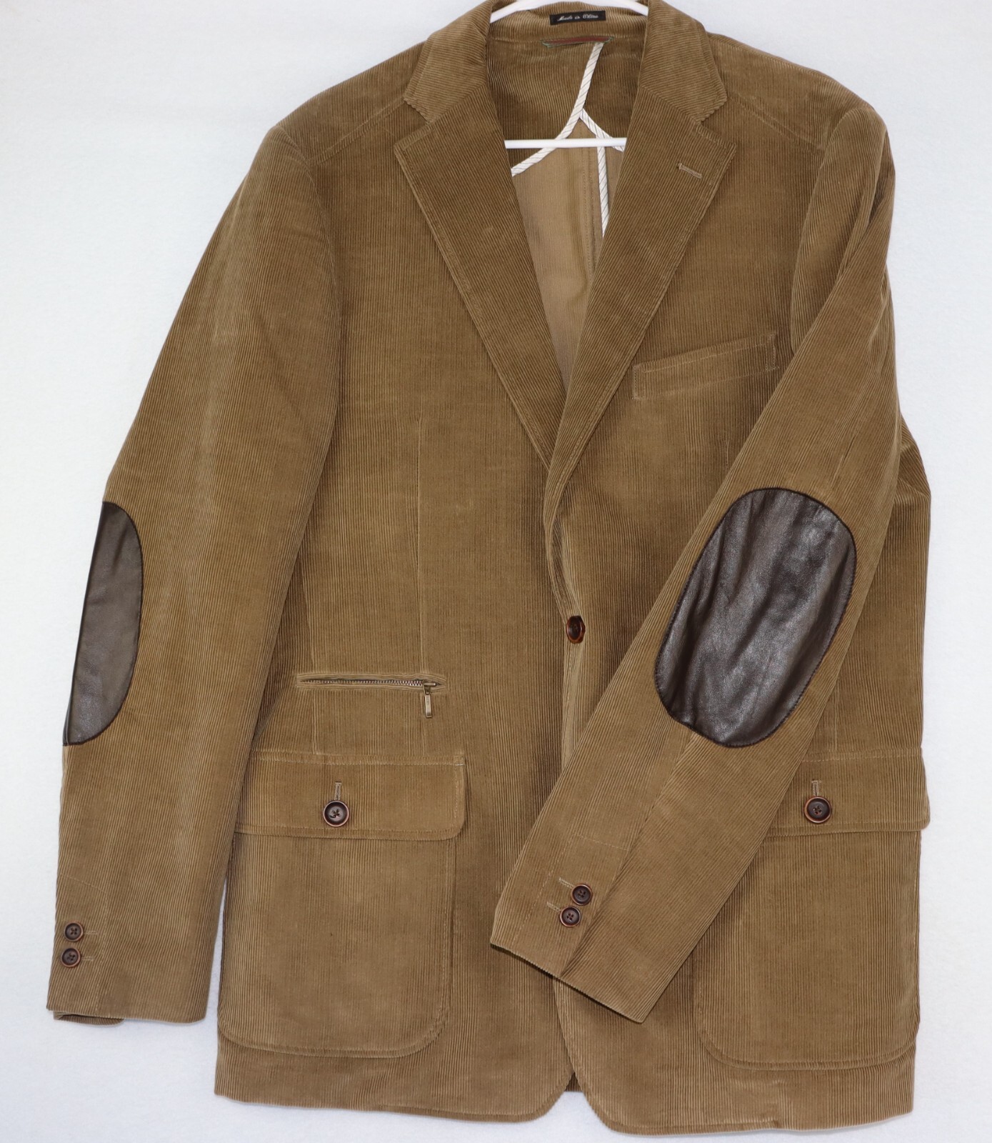 Patrick James Men's Solid Brown Button Down Lined… - image 1