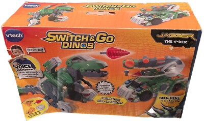 VTech Switch & Go Dinos Jagger The T-rex Green Dinosaur 20 Voice