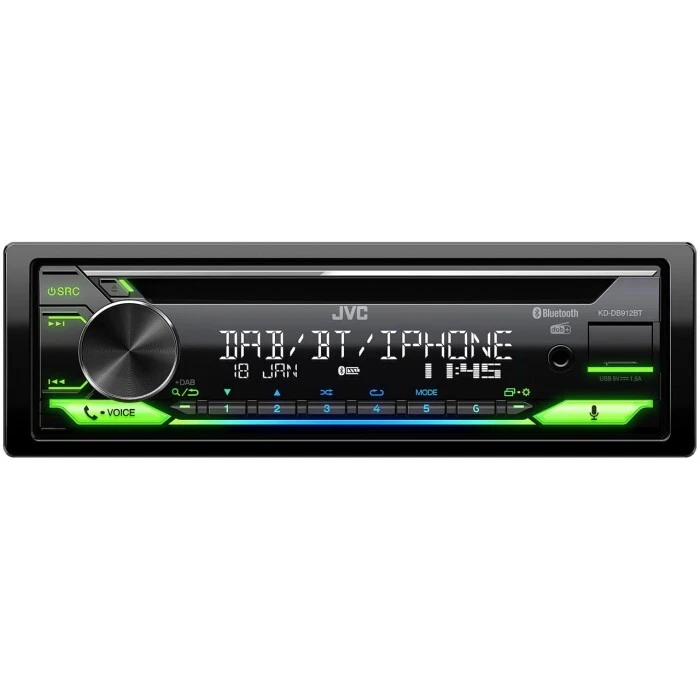 JVC KD-DB922BT DAB+ Bluetooth Alexa USB AUX CD Car Stereo – iPhone/Android SWC - Image 3 of 4