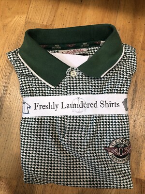 U.S. Open Vintage Golf Polo Shirt M Hong Kong. Green/White