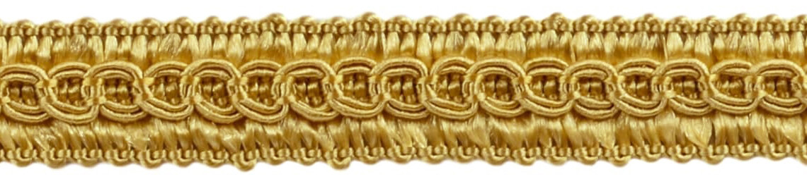 Scroll Gimp Braid Trim, Style# 0050SG, Color# B7 - Light Gold [Sold By The Yard]