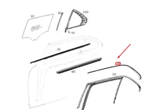 MB GLE W167 Door Guide Strip Upper Rear Right A1677358200