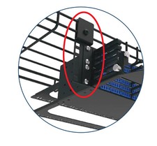 2U Mini Overhead Brackets for Wire Mesh Cable Tray 2RU Pair Screws Included