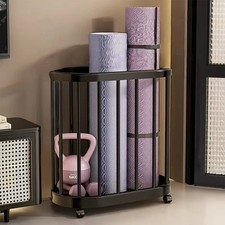 Garage Sports Equipment Organizer Ball Rack Yoga Baskets Gear Holder Storage
