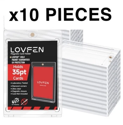 LOVFEN 10x Magnetic One Touch Card Holder Cases - 35pt - Trading Cards Sports Pokemon