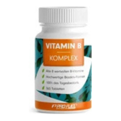 Vitamin B complex 365 tablets - B complex with B12 - all 8 B vitamins (B1, B2,