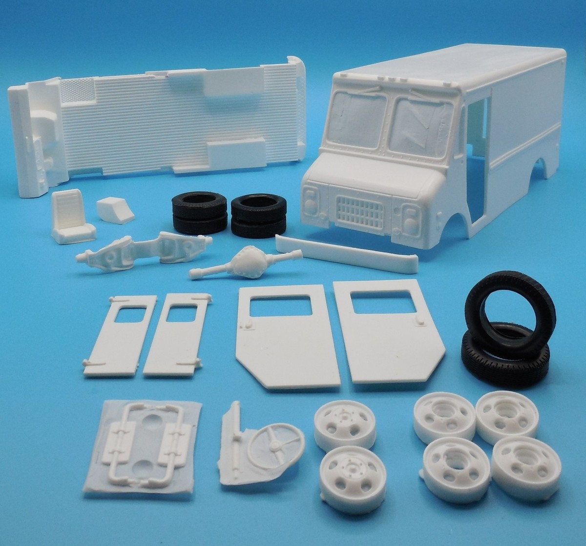 1985 Grumman Kurbmaster Step Van 1/25th Scale Resin Cast Kit Cast