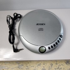 Jensen Portable CD Player w Wired Earbuds CD-36 Silver Dec 2011