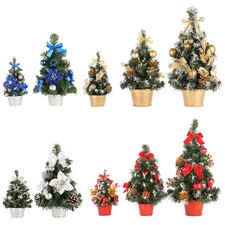 Mini Blue Artificial Christmas Tree 20cm Decorative Xmas Ornament