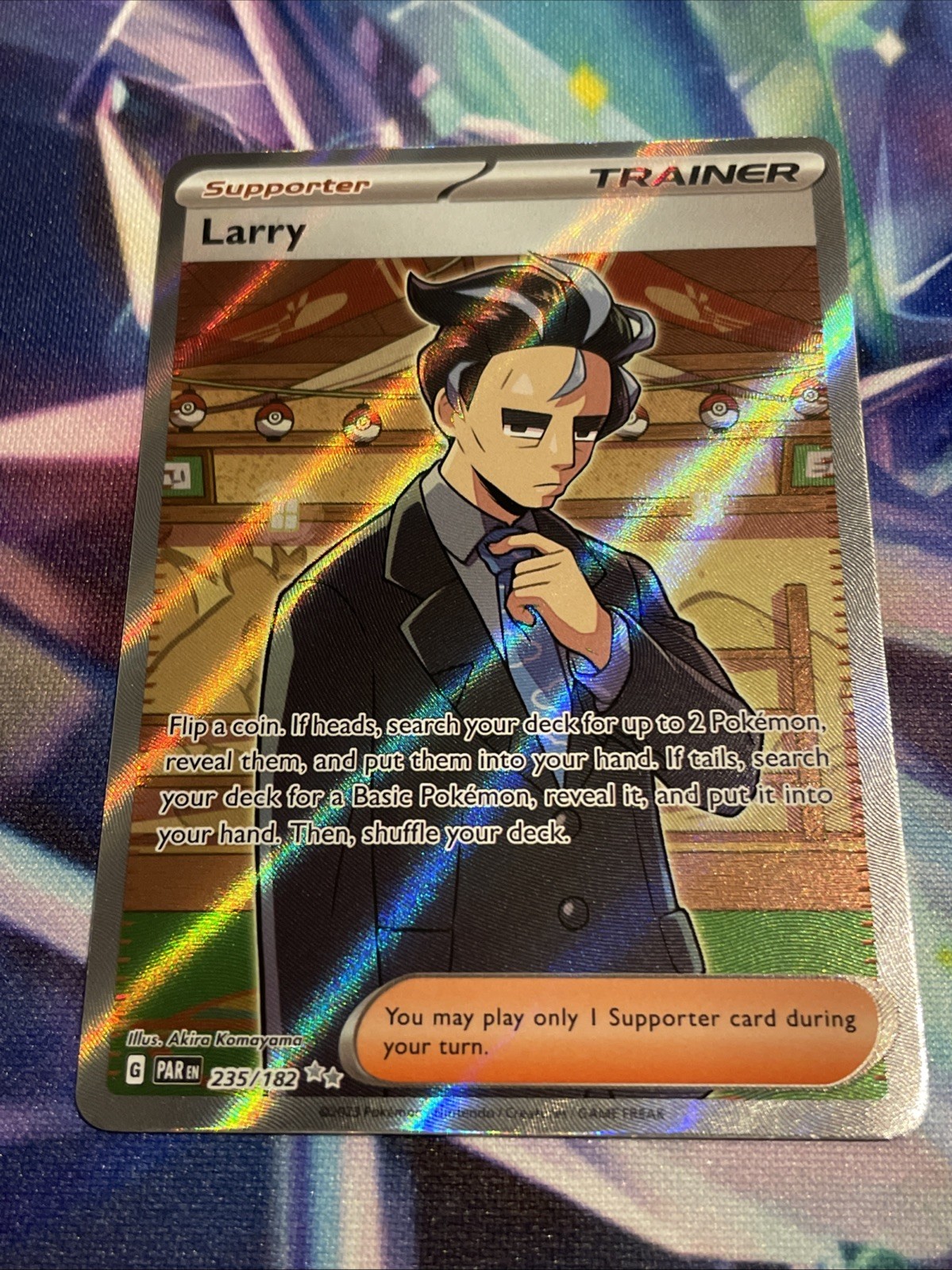 Pokemon TCG Larry 235/182 Full Art Ultra Rare Paradox Rift NM/M