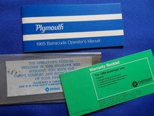 Original 1969 Plymouth Barracuda Owners Manual Oem Mopar 69 Cuda Formula S Original 1969 Plymouth Barracuda Owners Manual Oem Mopar 69 Cuda Formula S