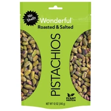 Wonderful Roasted & Salted No Shells Pistachios - 12oz